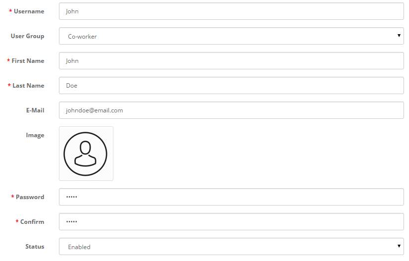user back end